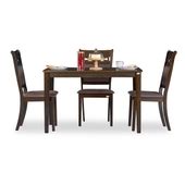 Buy Havelock Brown Veneer Solid Wood 4 Seater Dining Set - Durian