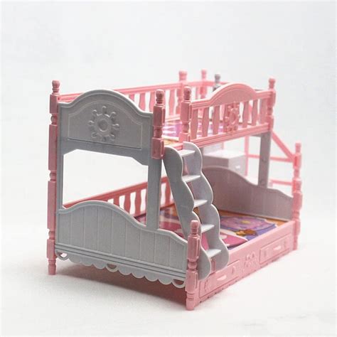 Buy LUOZZY Mini Double Decker Bed Decorations Mini House Landscape Bunk ...