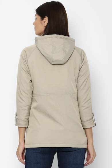 Buy Women Beige Solid Casual Jacket Online - 657862 | Allen Solly