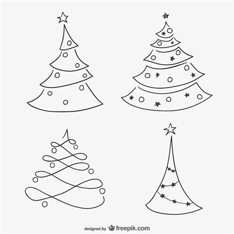 Kerstboom Tekening Afbeeldingen - Gratis downloaden op Freepik