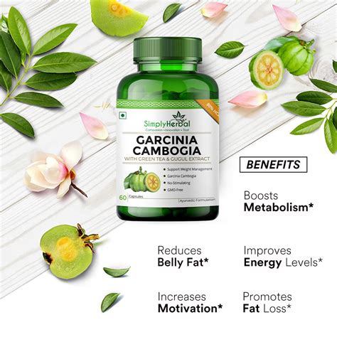 Simply Herbal Garcinia Cambogia With Green Coffee, Green Tea & Guggul ...