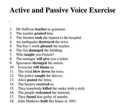 Active Voice Exercise 的图像结果