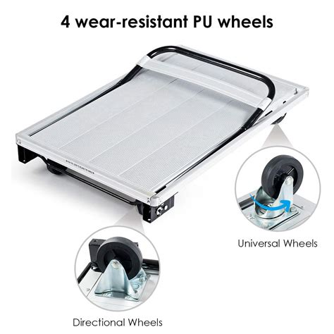 Goplus Folding Aluminum Platform Truck, 770 Lbs Moving Platform Dolly ...