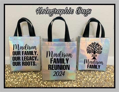 Holographic Family Reunion Gift Bag | Personalized Party Favor - Etsy