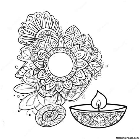 Diwali Festival Coloring Page | Coloring-Pages.com
