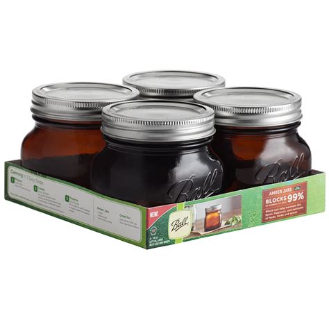 Amber Glass Canning Jars at Adrienne Maldonado blog