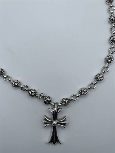 Chrome Hearts Cross Ball Necklace with Small Cross