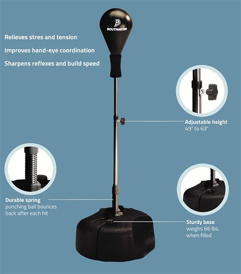 Punching Bag with Stand, for Kids & Adults, Height Adjustable ...