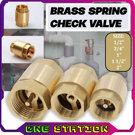 One Way Valve Spring Valve Check Valve Non Return Valve Brass Valve ...