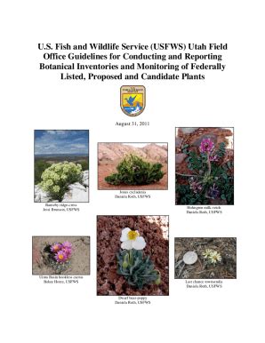 Fillable Online Fillable Online fws USFWS Utah Field Office Guidelines ...