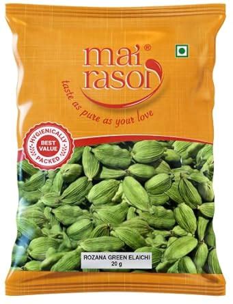 MAI RASOI Rozana Green Cardamom Whole/Hari Elaichi/Ilaichi (20g ...