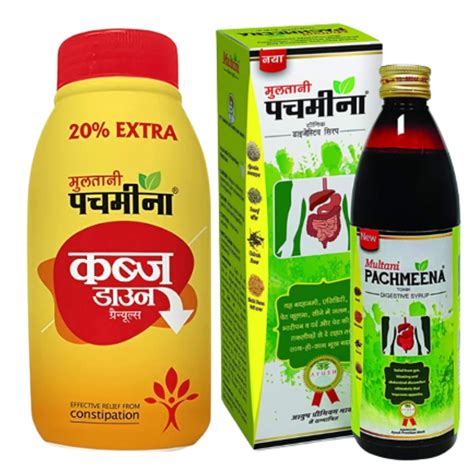 Buy Multani Pachmeena Kabz Down Granules 120 Gm & Pachmeena Tonik ...