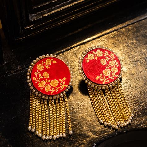 "Rozina" Hand-painted Earring – BUTTERFLY TREE