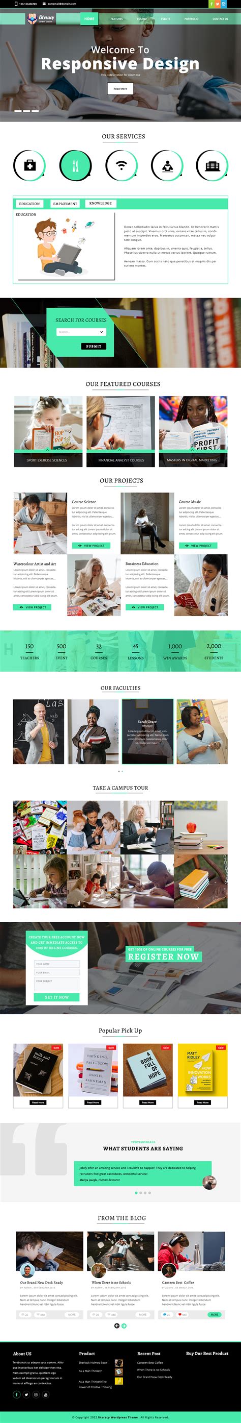 Literacy Program WordPress Theme For Literacy & Education Sites