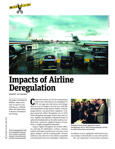 Impacts of Airline Deregulation | TR News May-June 2018: 40 Years of ...