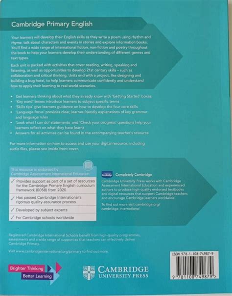 Cambridge Primary English Learner's Book 1