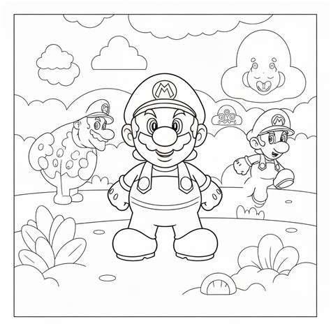 Mario And Luigi Coloring Pages - Free Printable PDF