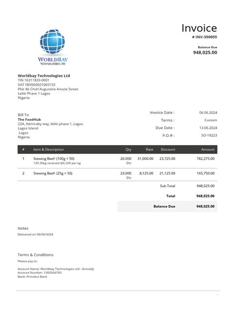 invoice sample | PDF