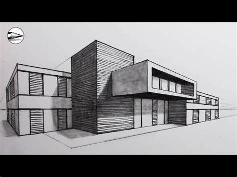 How to Draw a Modern House using Two-Point Perspective Video Lecture ...
