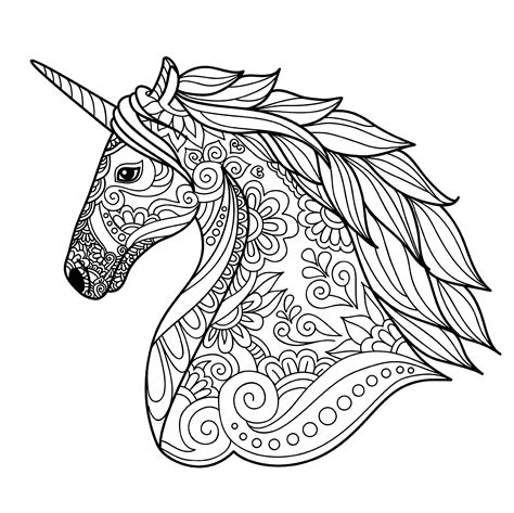 Unicorn coloring page to print - Unicorn Coloring Pages