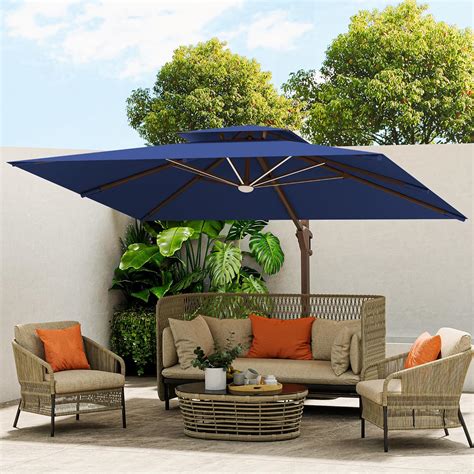 Amazon.com : MEVBC 10 X 13 FT Cantilever Outdoor Patio Umbrella ...