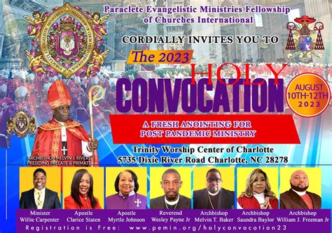 The 2023 PEMFCI HOLY Convocation, 5735 Dixie River Rd, Charlotte, 10 ...