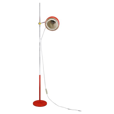 1970s Josef Hurka Red Floor Lamp, Czechoslovakia For Sale at 1stDibs