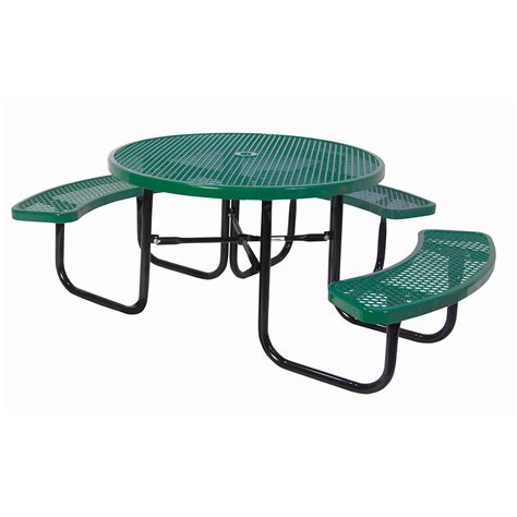 Expanded Metal Tables : Expanded Metal picnic Table Round