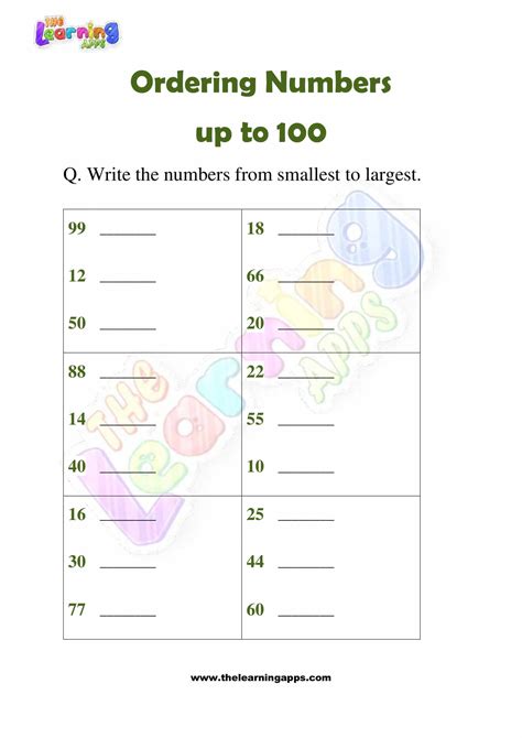 Image result for Ordering Numbers Worksheets 3rd Grade