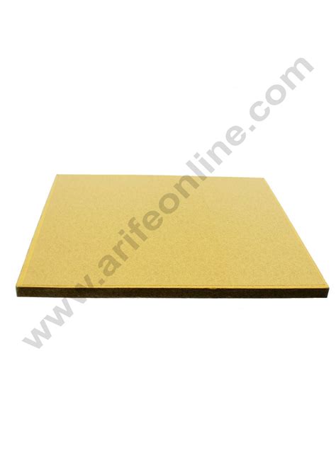 Cake Decor Gold Square Drum Cake Board Cake Base - 12 inch – Arife ...