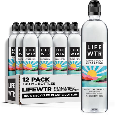 Lifewtr Premium Purified Water Ph Balanced With Electrolytes 100 ...