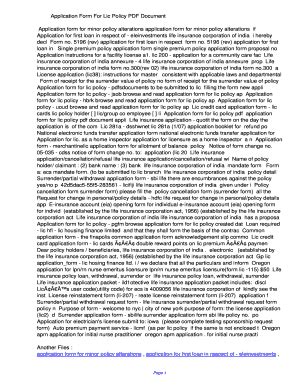 Fillable Online ctth Application Form For Lic Policy PDF ...