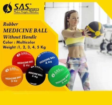 SAS Rubber Medicine Balls Smooth and Tread Textured Grip Dead Weight ...