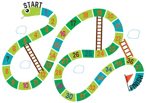 Premium Vector | Simple board game template for children