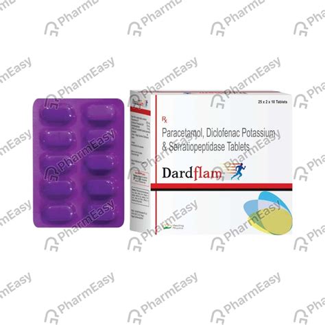 Dardflam Tablet Strip Of 10 10s: Uses, Side Effects, Price & Dosage ...