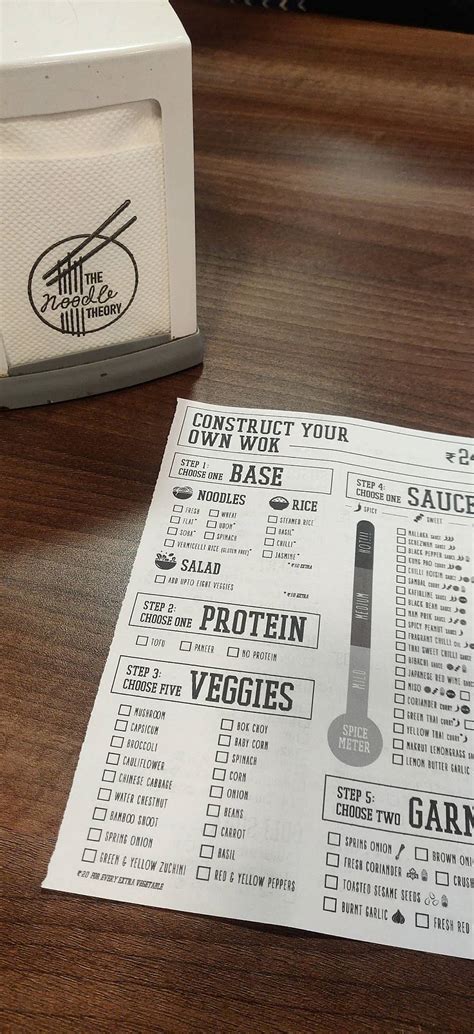 Menu at The Noodle Theory, Chennai, 106 new no 26 old no Landon