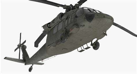 3D Sikorsky UH 60 Black Hawk US Military Utility Helicopter Rigged ...
