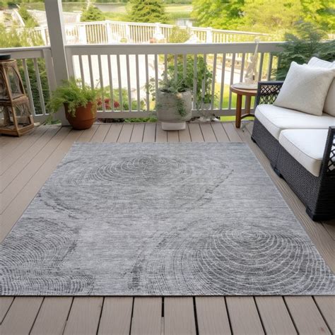 Addison Rugs Chantille 2 X 3 (ft) Gray Indoor/Outdoor Geometric Machine ...