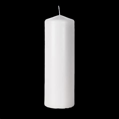 3x9 Unscented Pure White Pillar Candle
