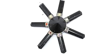 Jet Black Tourmaline 7 Point Chakra Pyramid Generator A+ : Amazon.in ...