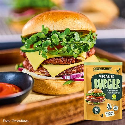 Campuran Greenforce untuk roti burger vegan, terbuat dari protein ...