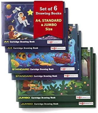 TARGET PUBLICATIONS Drawing Notebooks Combo of A4 (Approx), Standard ...