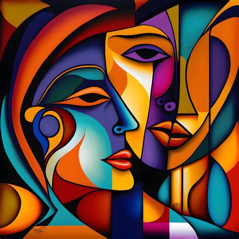 Abstract human oil paintings for wall decor modern art women modern art gallery colorful design ...