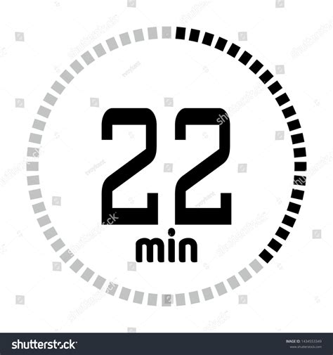 22 Minutes Countdown Timer Digital Counter Stock Vector (Royalty Free ...