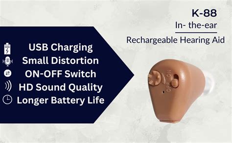 Enlinea Latest Rechargeable Smallest Super Mini K-88 In-The-Ear (ITE ...