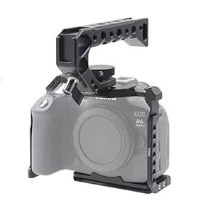FocusFoto Camera Cage +Top/Side Handle Grip Kit, Aluminium Alloy Video ...