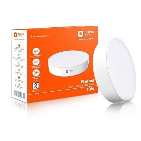 Orient Electric 18W Rimless Round LED Full Screen Surface Panel Light ...