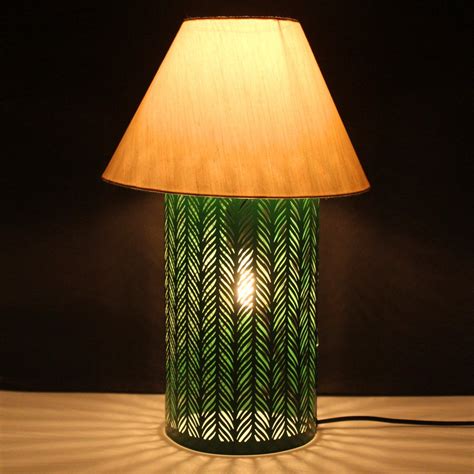 Buy TEZERAC Chéran Leaf Table lamp in Green Colour (Material: Iron ...