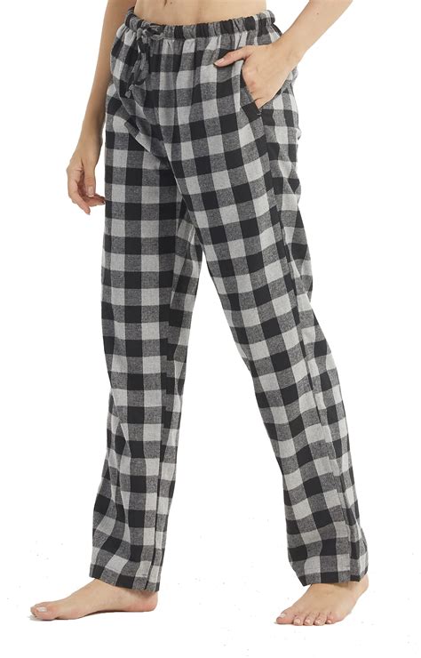 LNFINTDO Womens Flannel Pajama Pants Plaid Pajama Bottoms Pj Cotton ...