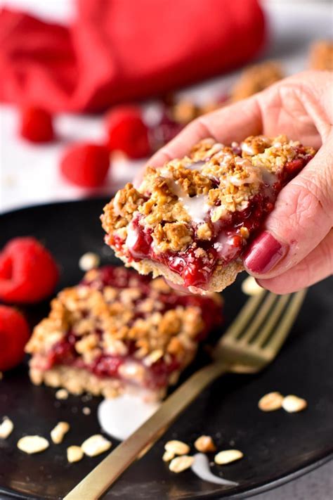 Raspberry Oatmeal Bars (Gluten-Free) - The Conscious Plant Kitchen